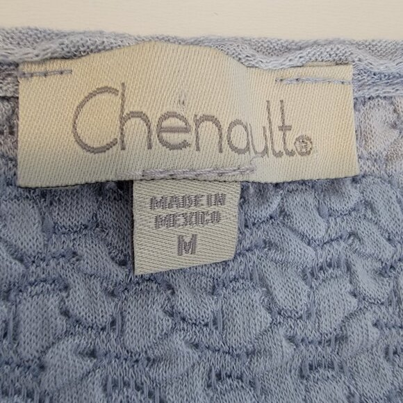 Chenault Blouse Rusched Drape Neck Whimsigoth Fairycore Top Women's M Sky Blue - Picture 4 of 8